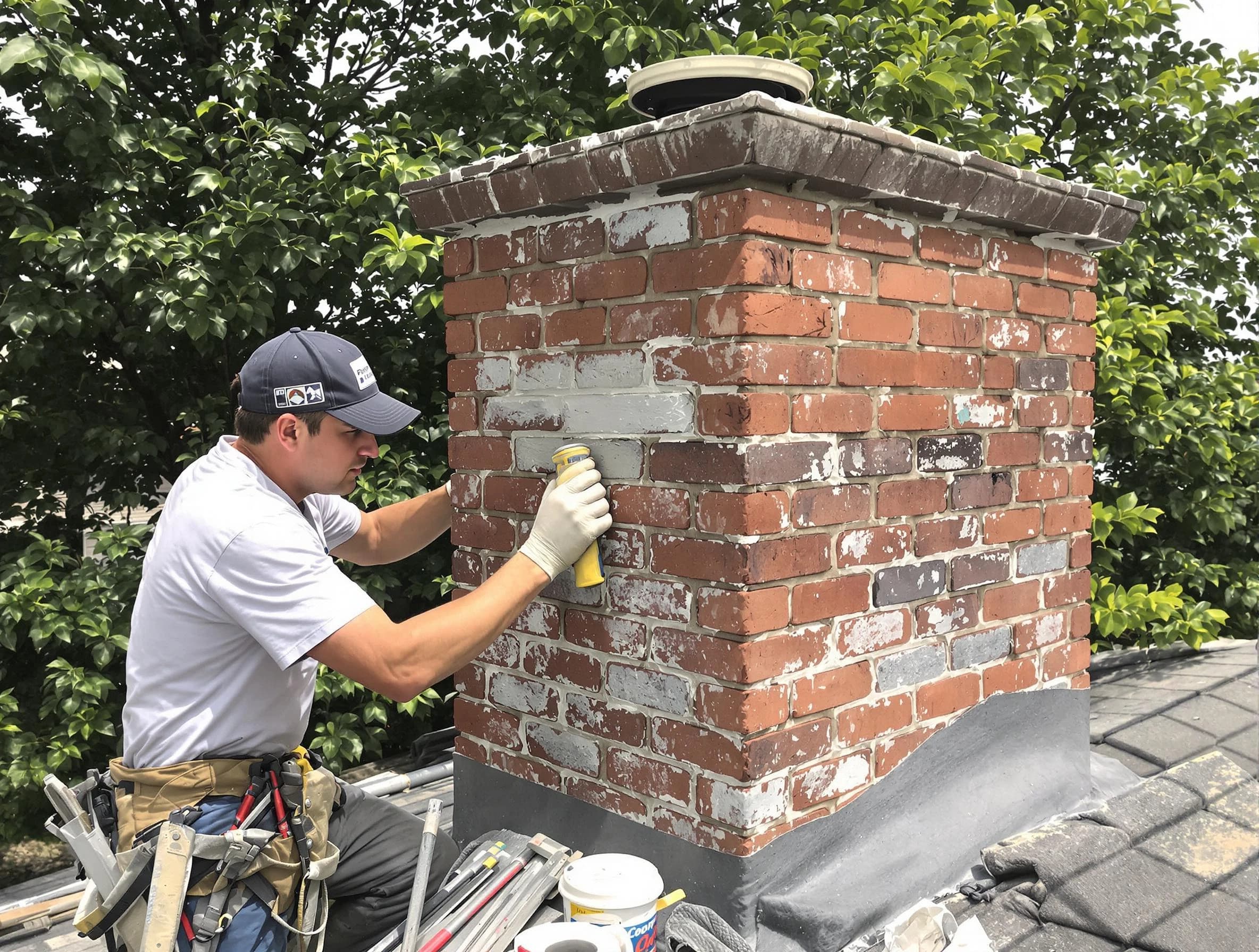 East Highland Park Chimney Sweep restoring an aging chimney in East Highland Park, VA