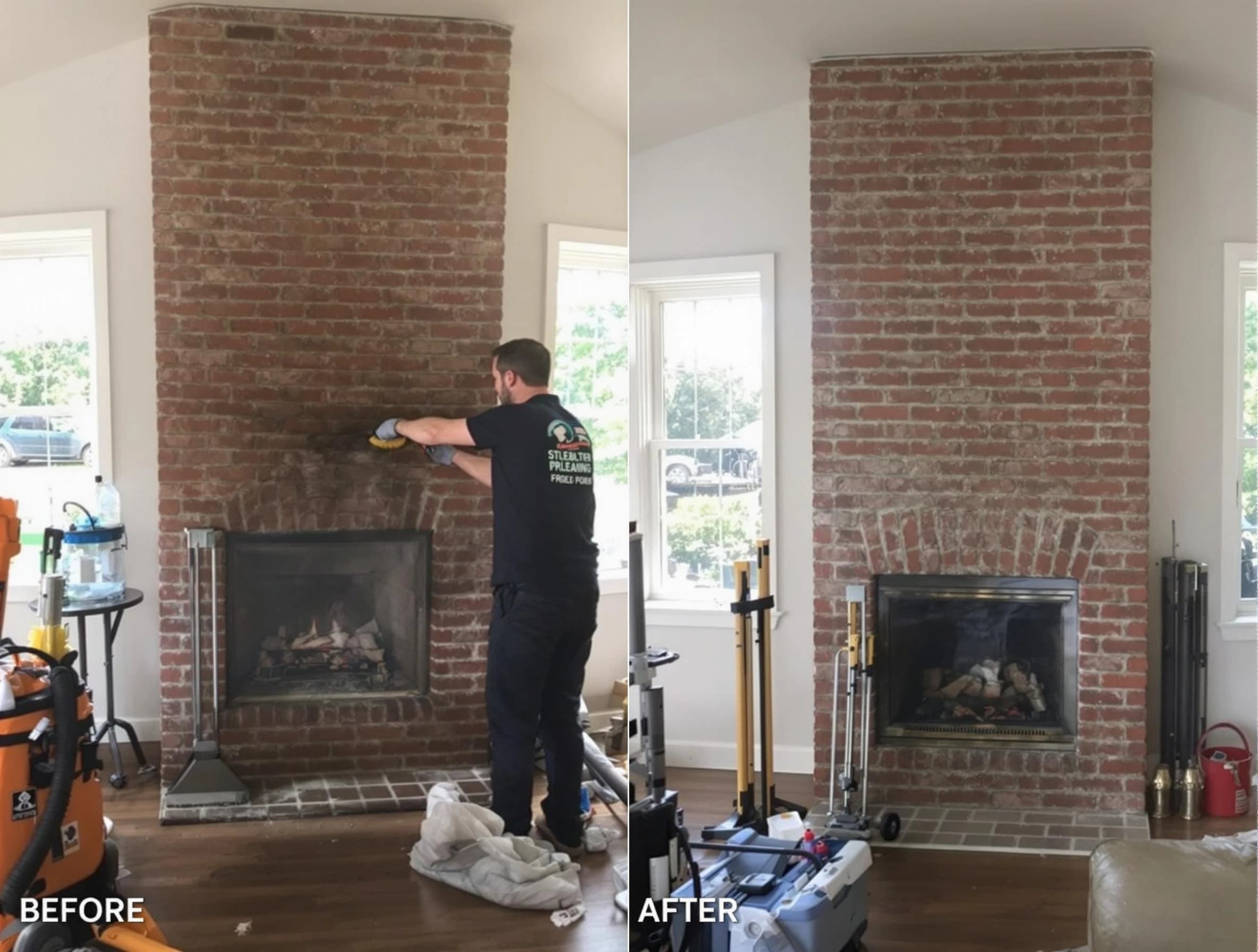 Finished chimney sweeping service by East Highland Park Chimney Sweep in East Highland Park, VA