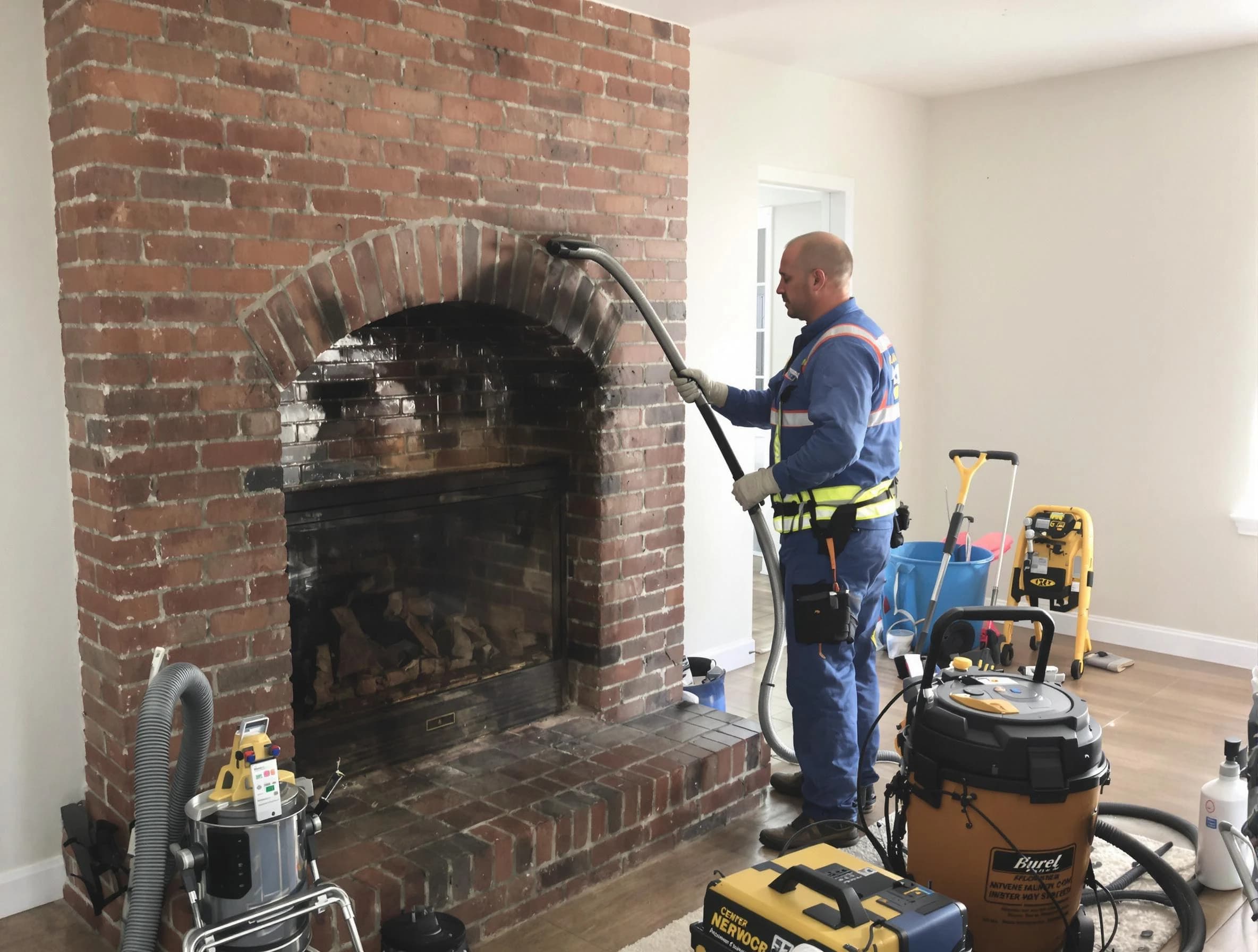 East Highland Park Chimney Sweep expert performing detailed chimney sweep in East Highland Park, VA
