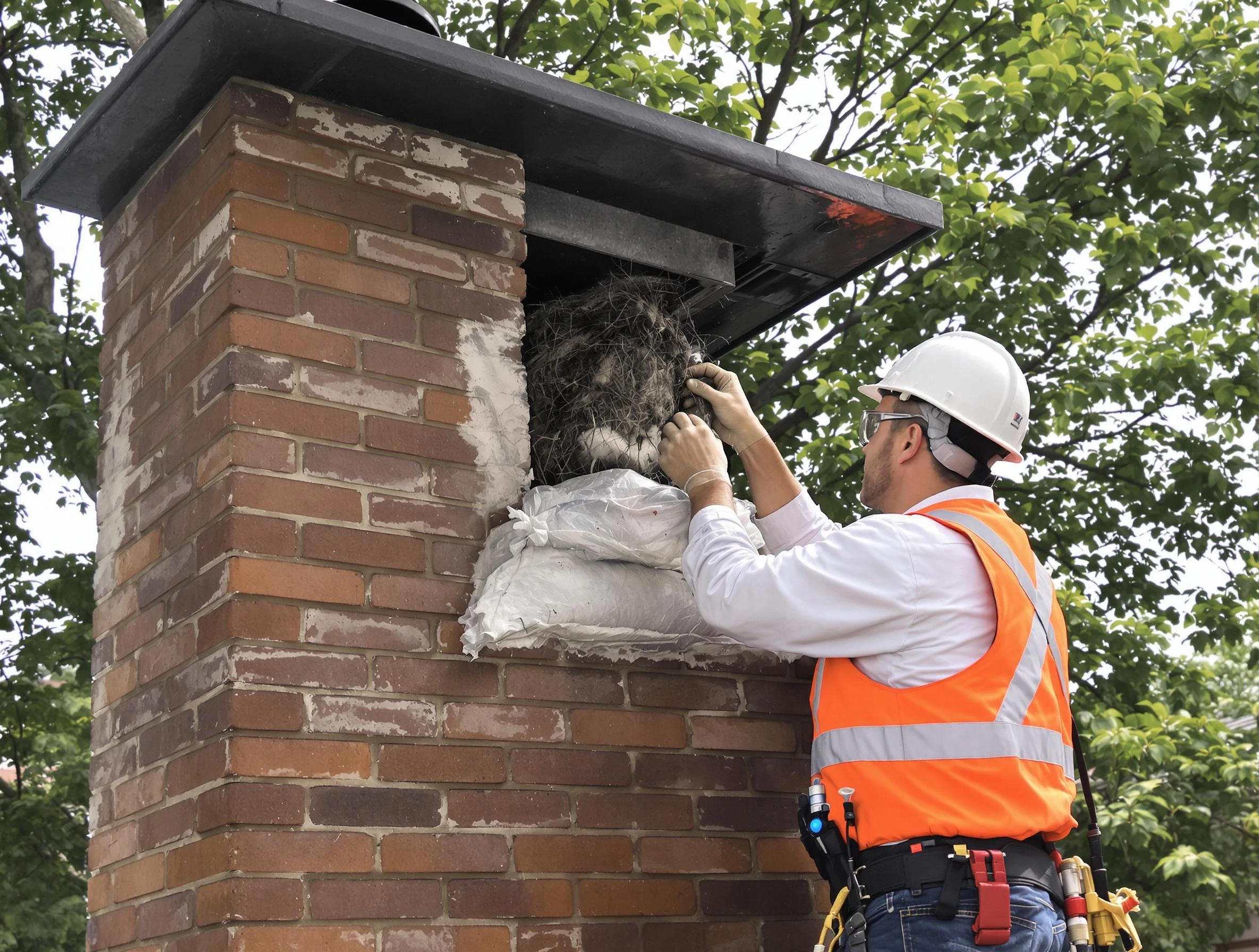 Humane removal of debris and animals by East Highland Park Chimney Sweep in East Highland Park, VA