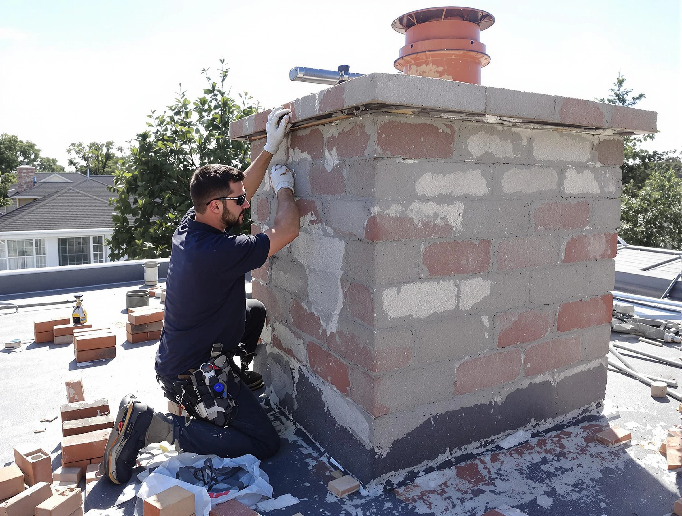 Advanced chimney repair process by East Highland Park Chimney Sweep in East Highland Park, VA