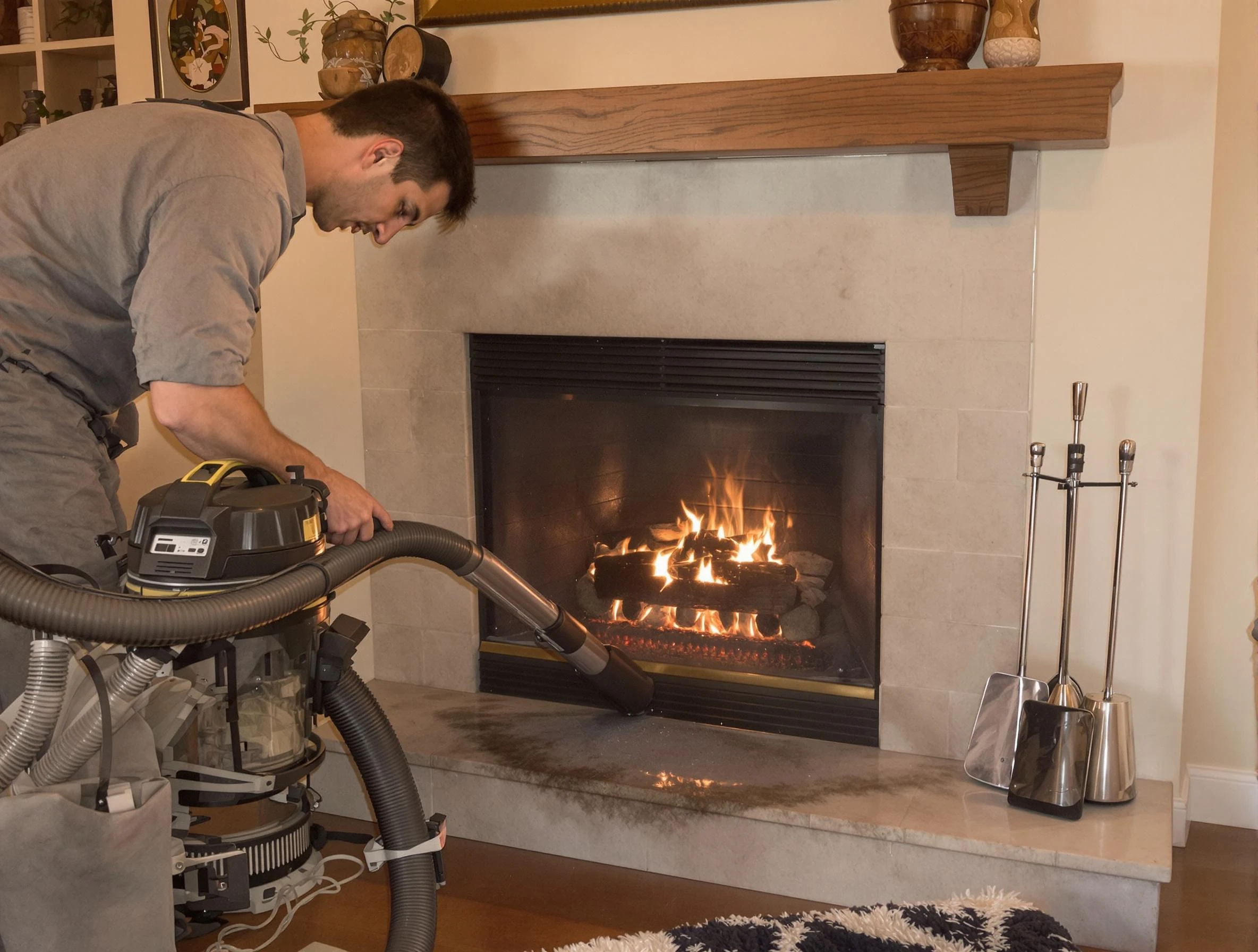Routine fireplace upkeep by East Highland Park Chimney Sweep in East Highland Park, VA